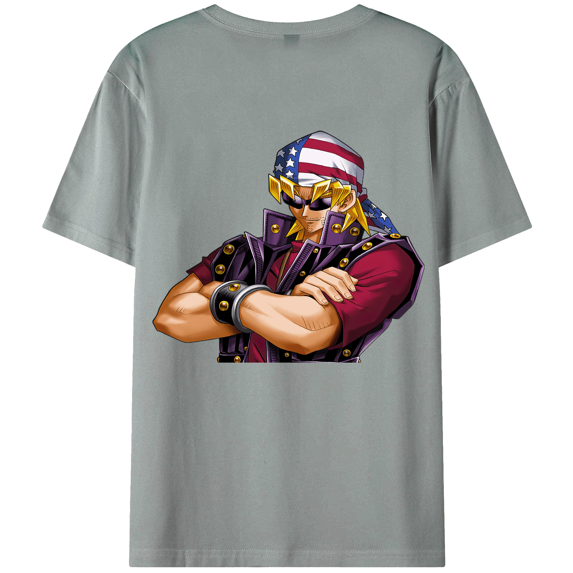 （画像用） 遊☆戯☆王 Yu-Gi-Oh! 綿100％ メンズ半袖Tシャツ（バックプリント） 通気性
